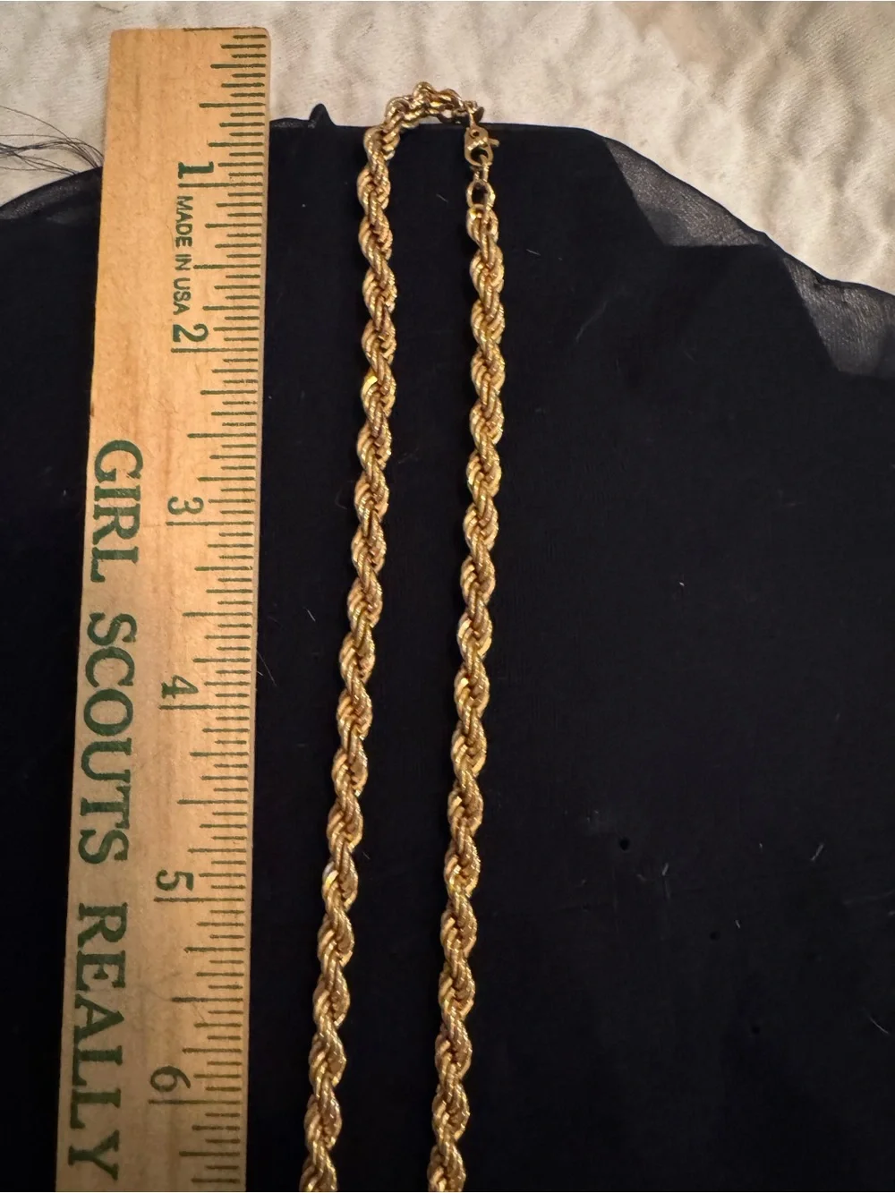 Gold Tone Rope Chain Necklace Monet